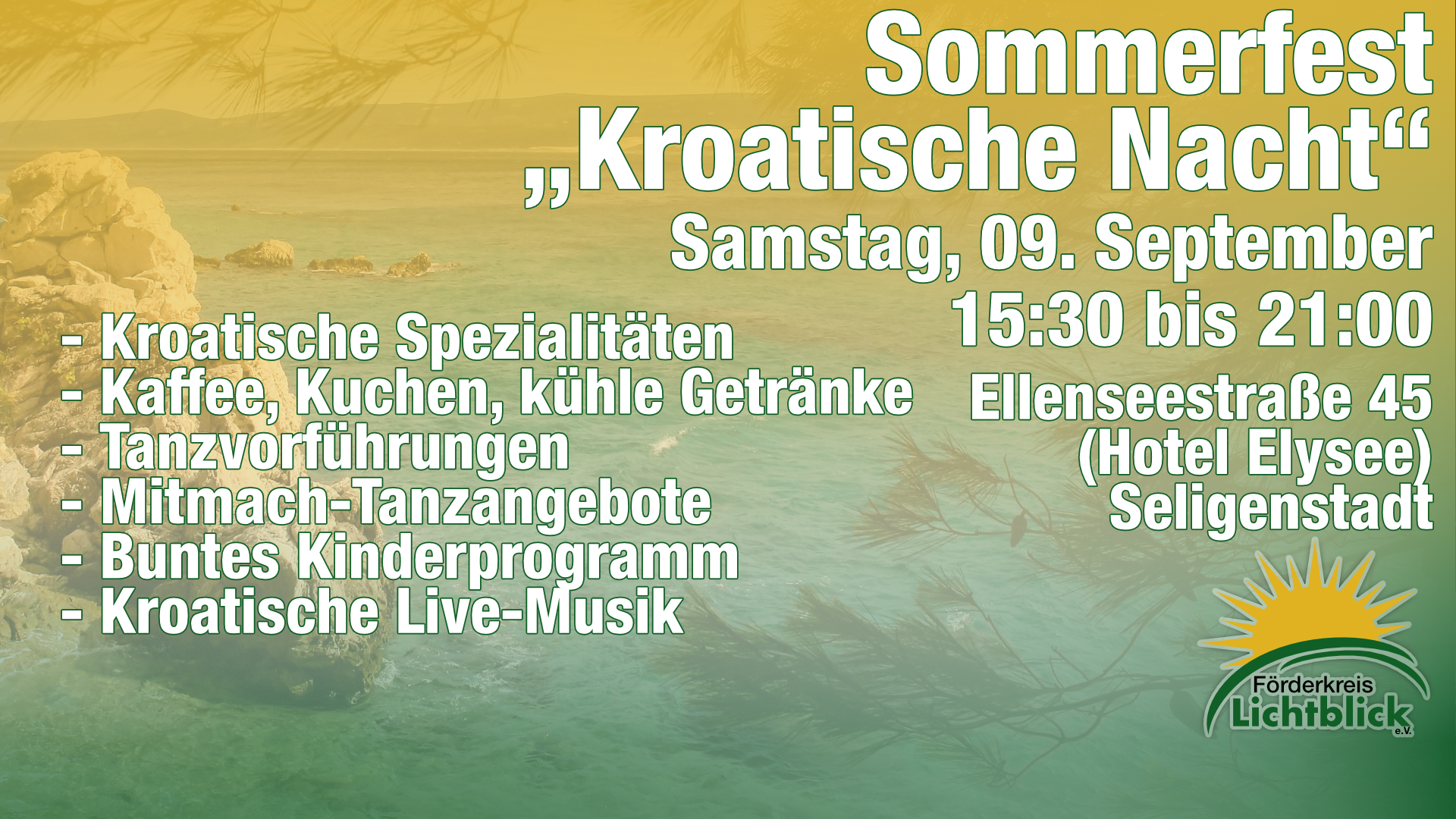 Sommerfest "kroatische Nacht" am 9. September 2023